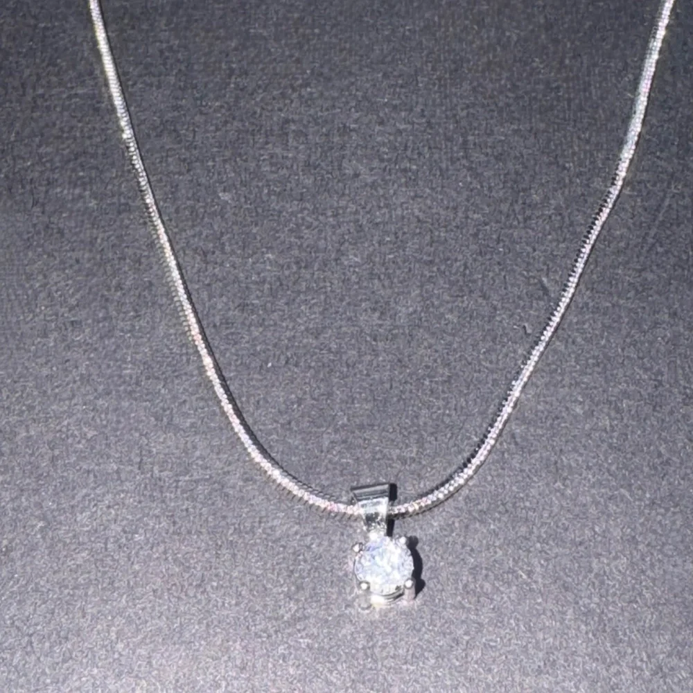 Vintage Cookie Lee Little Girls Silver Rhodium Cubic Zirconia Necklace NWT